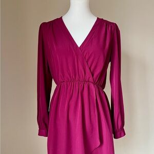 Honey Belle Fuchsia Long Sleeve Dress